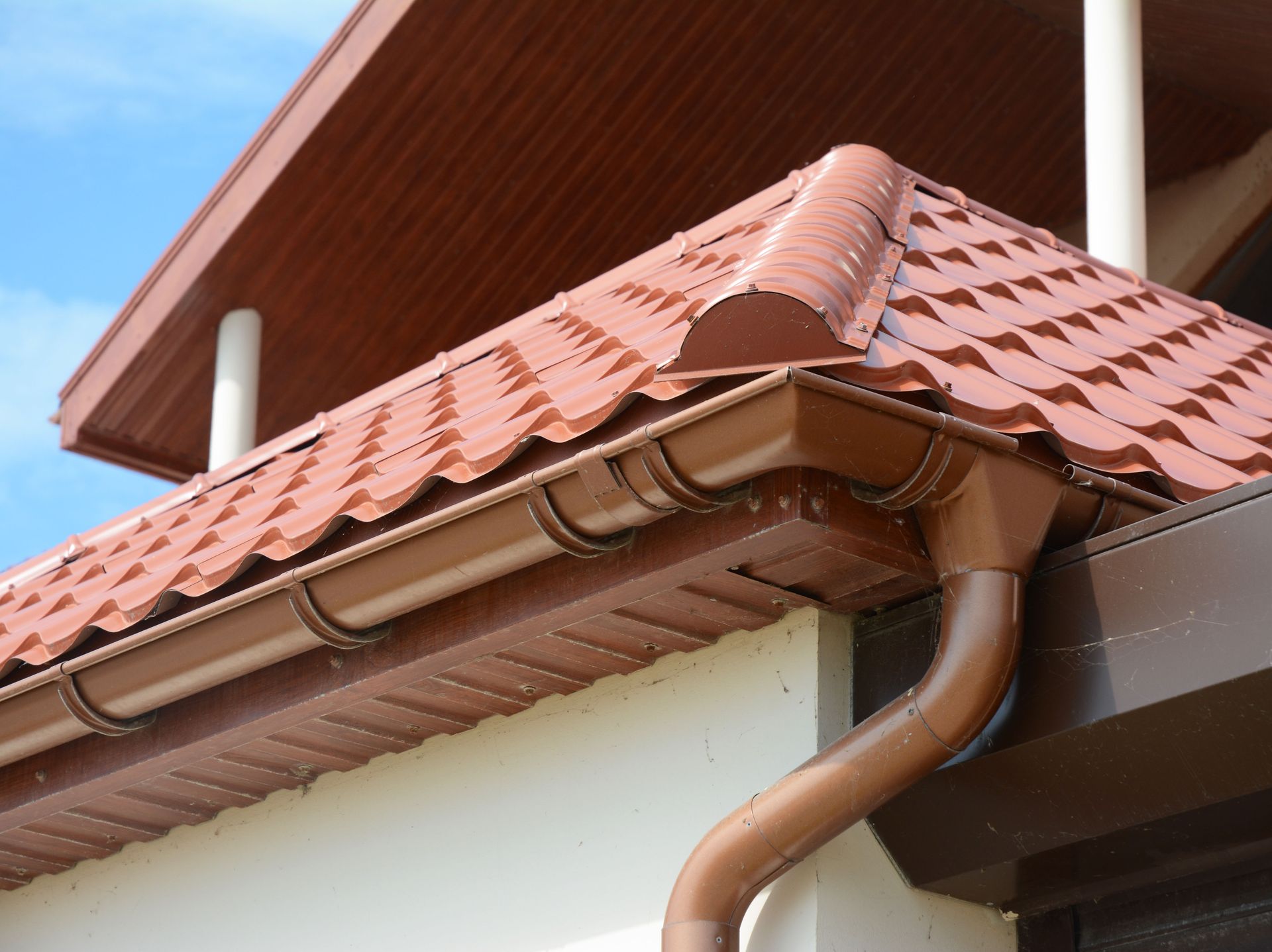 Gutter installation on a home