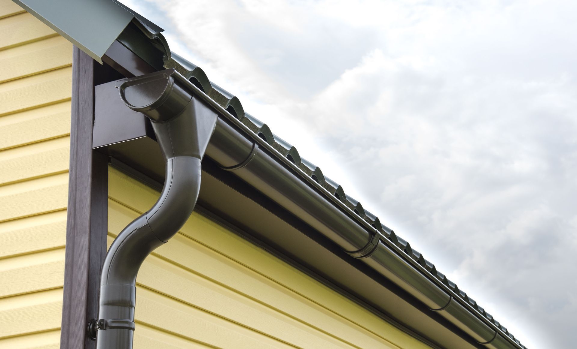 Gutter installation on a home