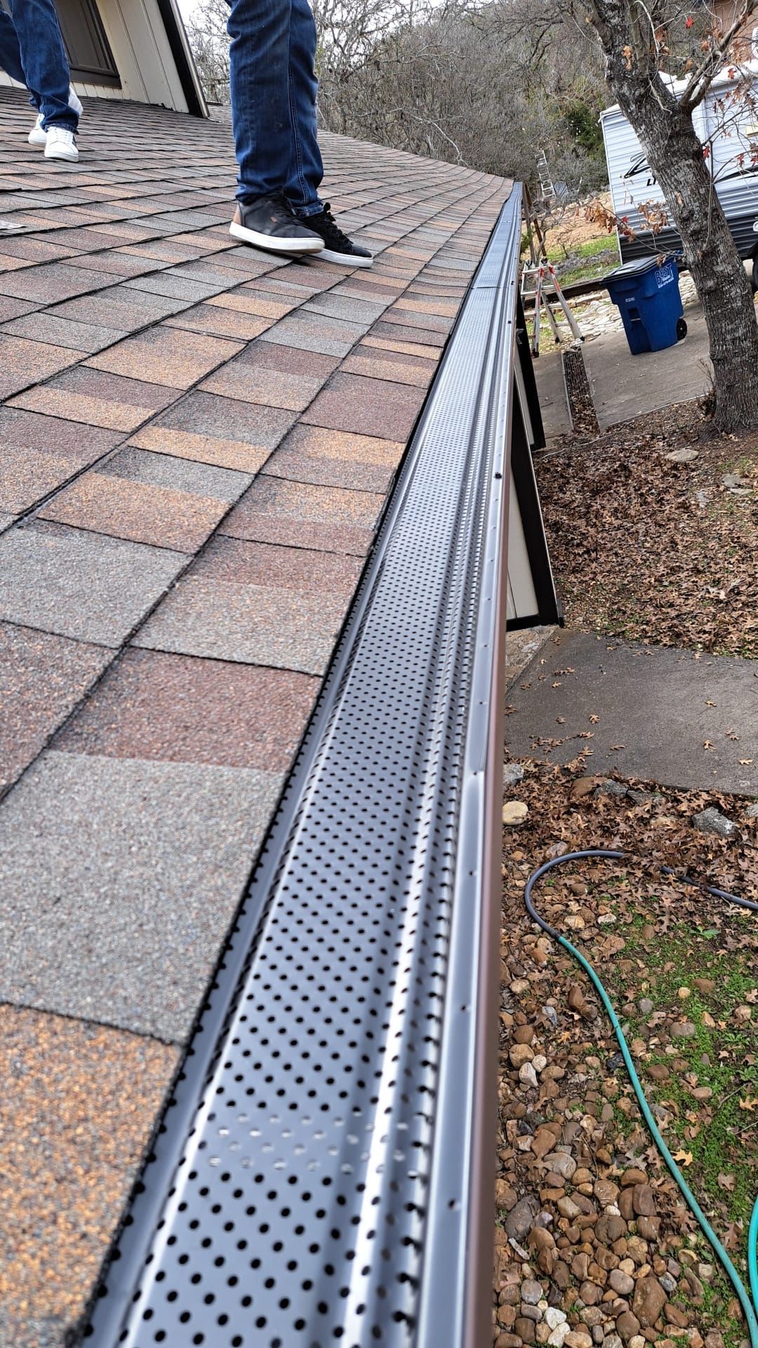 Gutter installation on a home