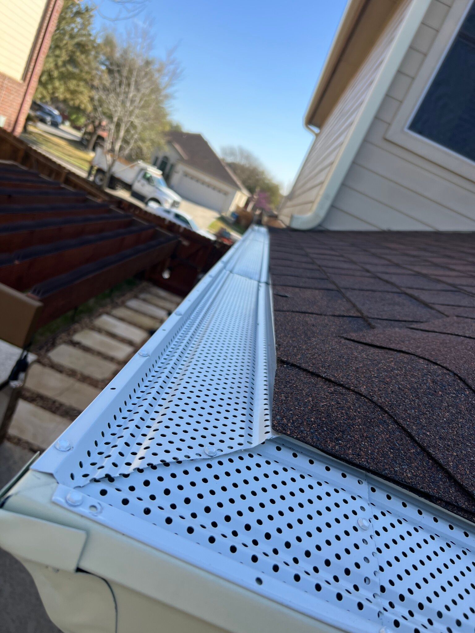Gutter installation on a home