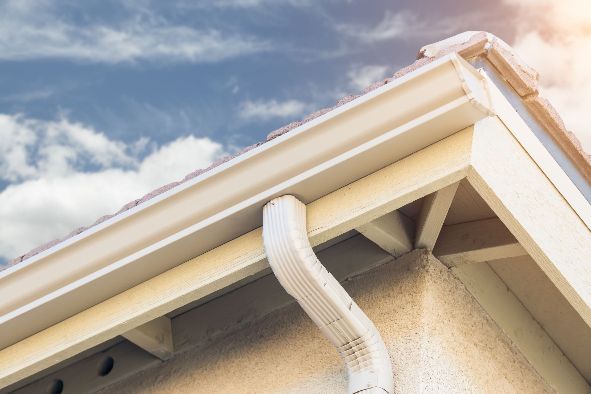 Gutter installation on a home